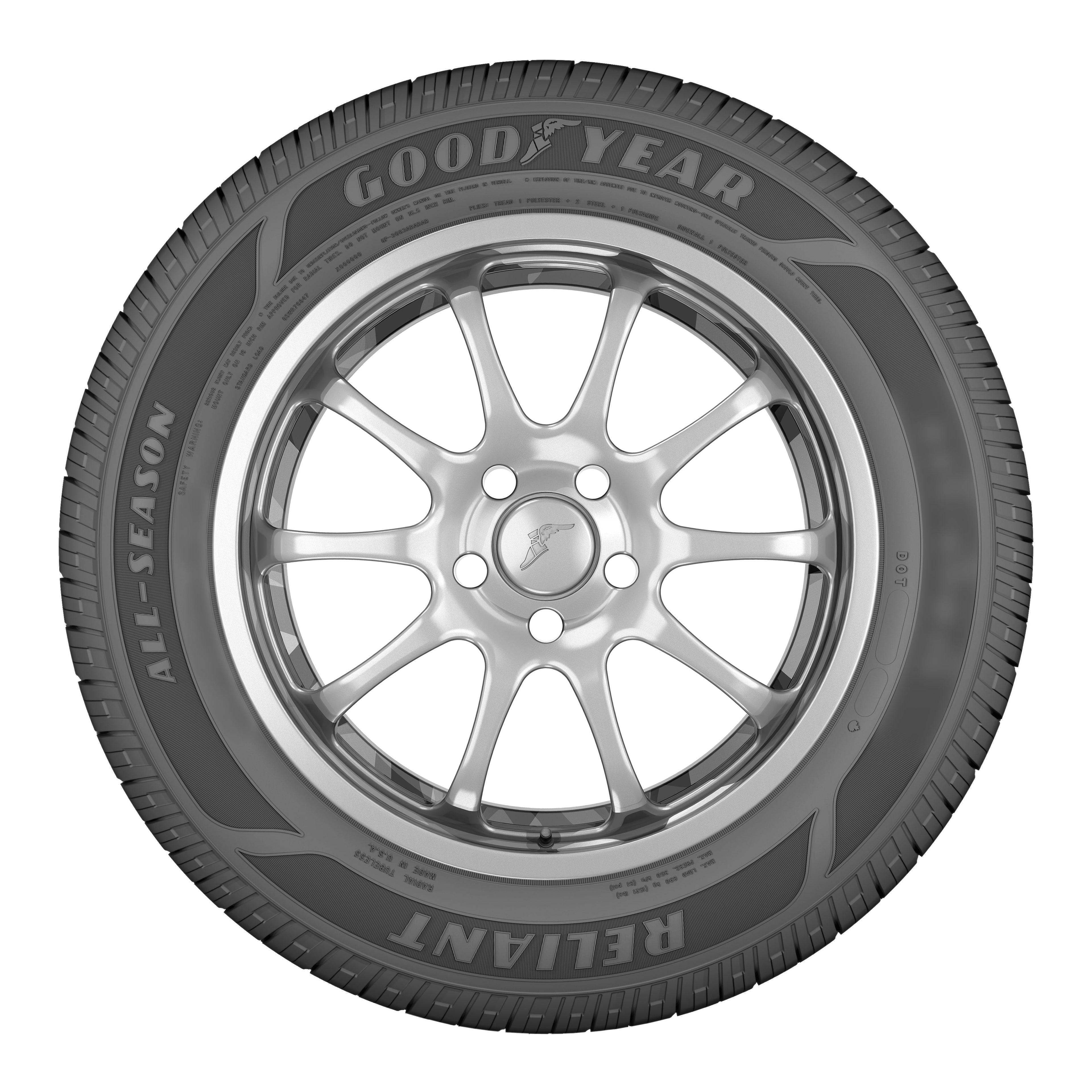 Goodyear Reliant All-Season 215/55R17 94V All-Season Tire Fits: 2011-15 Chevrolet Cruze Eco, 2012-14 Toyota Camry Hybrid XLE