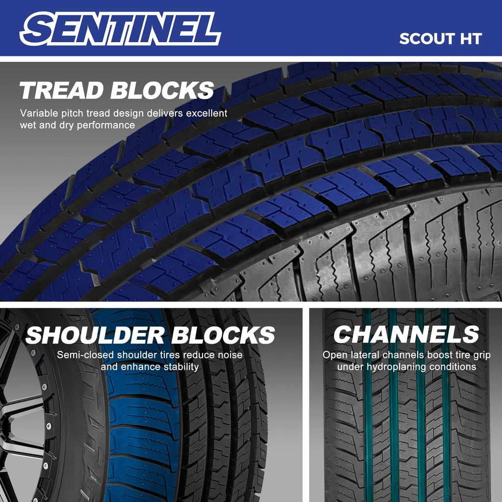 Sentinel Scout HT 245/70R17 245/70/17 110T All Season Highway Terrain Tire (No Rim)