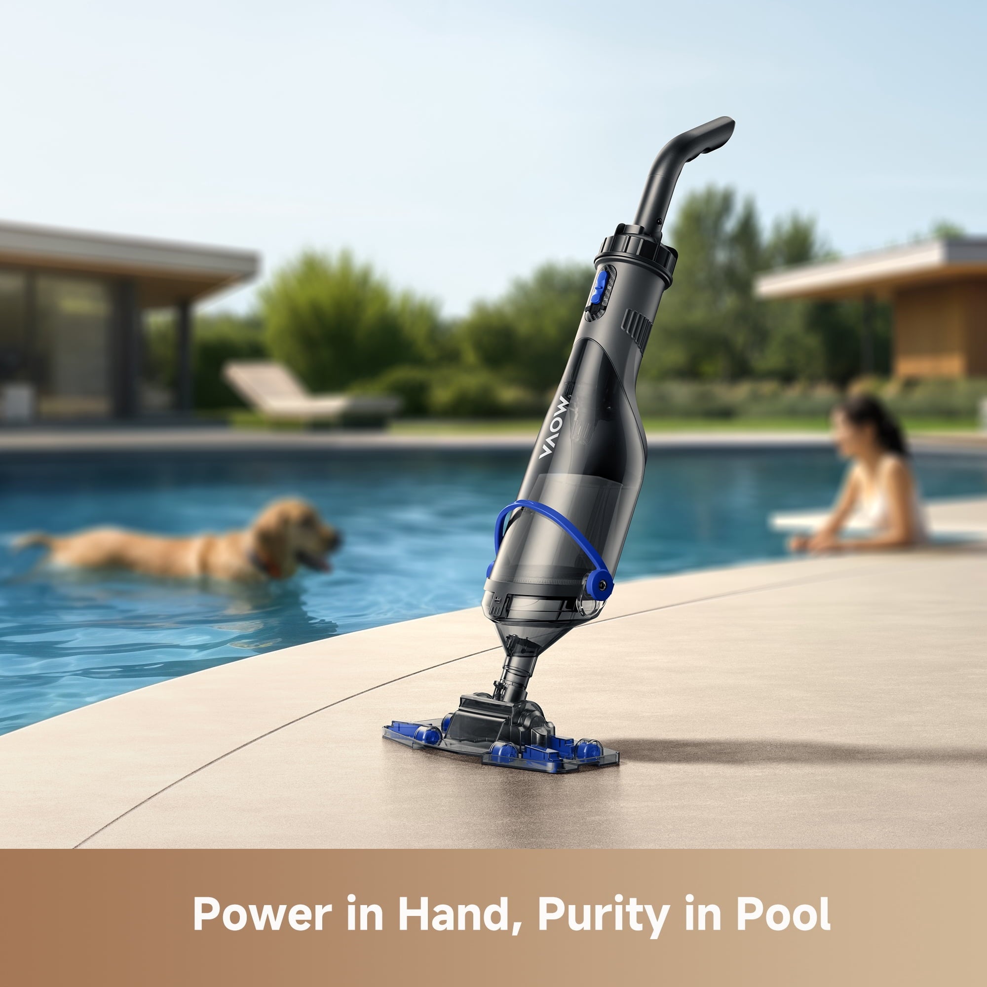 MOVA Handler V10 Cordless Handheld Pool Vacuum, 4,200LPH Suction, for Above Ground Pools, Spas and Hot Tubs Pool Types with Running Time up to 60-Minutes
