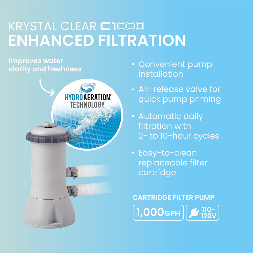 Intex 15ft x 48in Frame Swimming Pool Set w/ Pump and Filter Pump Cartridges