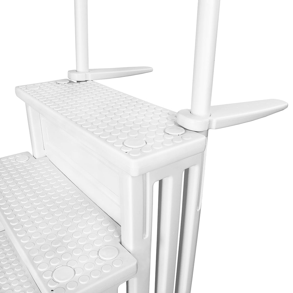 XtremepowerUS Pool Ladder 4-Step for 48-54 Above Ground Pools, 300LB, Swimming Pool Ladder