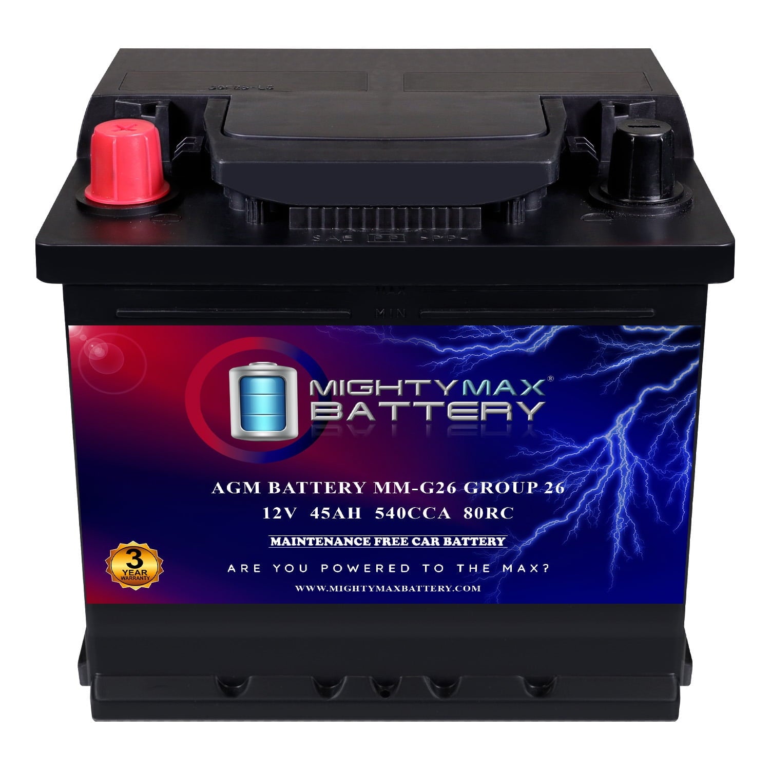 MM-H5 Start and Stop Car BCI Group Size 47 12V 60 AH, 100RC, 680 CCA Rechargeable AGM Car Battery