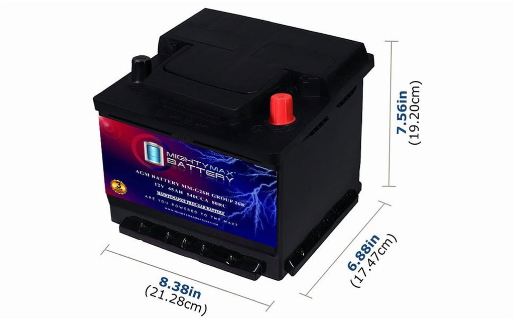 MM-H5 Start and Stop Car BCI Group Size 47 12V 60 AH, 100RC, 680 CCA Rechargeable AGM Car Battery