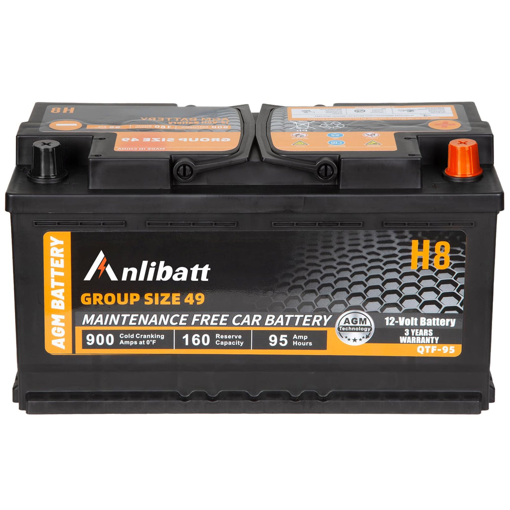Anlibatt BCI Group 48 Battery, AGM 12 Volt Rechargeable Automotive Batteries for Car, H6 760CCA 70Ah 120RC, Maintenance Free