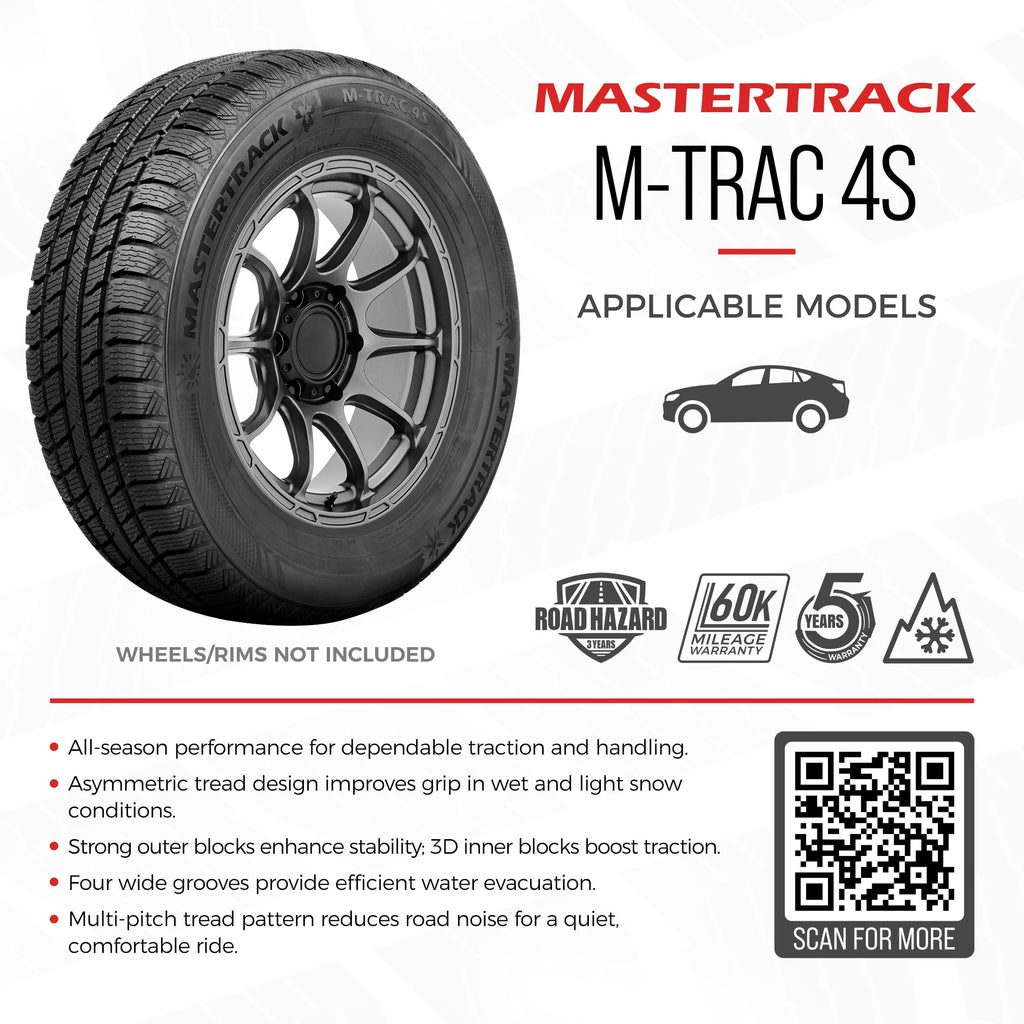 Mastertrack M-TRAC 4S All Weather Tour 195/60R15 92H XL Passenger Tires 195/60R/15 (Tire Only)